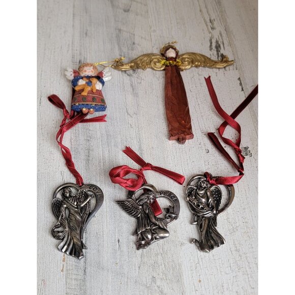 Angel love hope peace variety‎ ornament Xmas set cherub - Picture 1 of 6